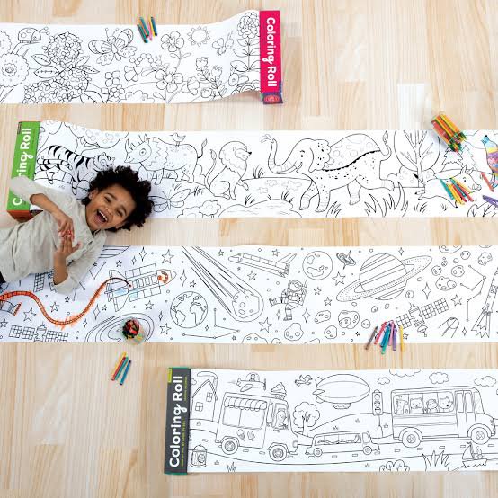 3 Meters Kids Coloring Drawing Sheet Extra Long Roll