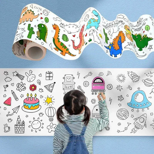 3 Meters Kids Coloring Drawing Sheet Extra Long Roll